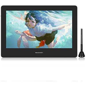 GAOMON PD1320 Display con penna 13 pollici Monitor per tavoletta grafica con 8192 livelli Supporto per stilo senza batteria Funzione di inclinazione, compatibile Windows e MAC e Android-Grigio