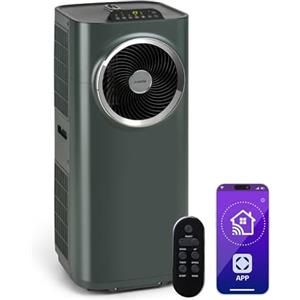 Klarstein Condizionatore Portatile 5 in 1, Condizionatore Deumidificatore Portatile Classe A, Aria Condizionata 10.000 BTU/2,9kW, Purificatore, Climatizzatore Portatile con Night Mode, Wi-Fi/App