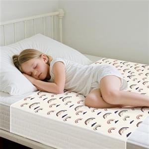 Aolso Bambino Fasciatoio Portatile, 86 * 91Cm Fasciatoio Portatile Impermeabile,Tappetino Per Cambio Bambino,Telo Cambio Pannolino Impermeabile-Arcobaleni
