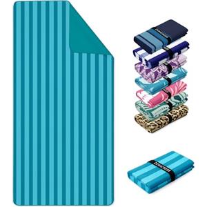 Zenacross Telo Mare Microfibra 180x90 cm - Asciugamano Microfibra Compatto, Ad Asciugatura Rapida - Telo Palestra Donna, Uomo - Tide