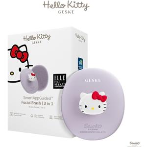 GESKE x Hello Kitty | Spazzola per il viso SmartAppGuided™ | 3 in 1 | Spazzola per la pulizia del viso | Spazzola per la pulizia | Spazzola per il viso in silicone | Pulizia della pelle e viso