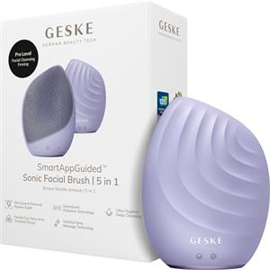 GESKE | Spazzola per il viso SmartAppGuided™ 5 in 1 | Spazzola elettrica per la pulizia del viso | Spazzola morbida in silicone | Pulizia del viso professionale | Massaggiatore facciale