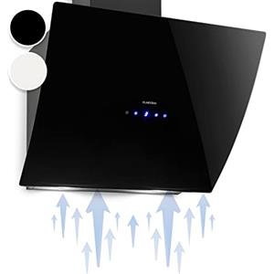 Klarstein Cappa Aspirante 60 cm Cucina con Filtro in Alluminio Lavabile in Lavastoviglie, Incasso con Flusso d'Aria 595 m³/h, LED, Sottopensile con Touch Control