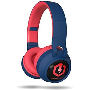 PowerLocus Cuffie Bluetooth per Bambini, Cuffie Over-Ear Senza-Fili per Bambini, Limitatore audio a 85 dB, con LED, Pieghevole, Con Microfono, Micro SD, Sacchetto da Trasporto per Viaggio/Telefono/PC