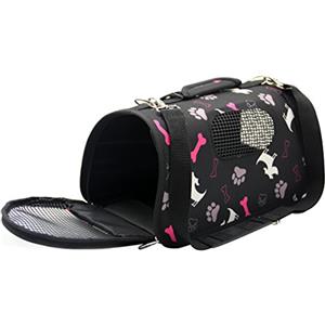 BPS BUENA PET SHOP BPS® - Borsa per trasportino in tessuto per animali domestici, gatti, animali, 3 misure, S/M/L, colore: nero
