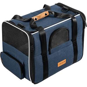 CADOCA® Trasportino Gatto Cane Auto Borsa Animali Tracolla e Ciotola Zaino per Cani Cuccia Gatti Viaggio Macchina Box per Trasporto Diversi Colori
