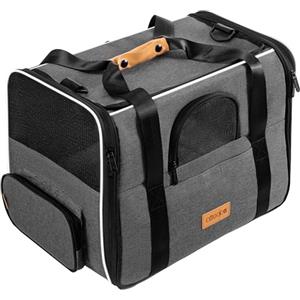 CADOCA® Trasportino Gatto Cane Auto Borsa Animali Domestici Tracolla e Ciotola Zaino per Cani Cuccia Gatti Viaggio Macchina Box per Trasporto