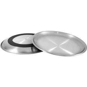 Alaoo 2 Pezzi ciotole piatte per gatti in acciaio inox, 17 cm, Ciotola di Cibo per Gatti Poco Profondi, ciotola per gatti e gatti, a prova di caduta, Adatto per bere e mangiare