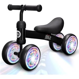 VITONIS Bicicletta Senza Pedali per 1-2 Anni Baby Walkers regalo per ragazzi e ragazze Giocattoli Regali per Bambini con quattro ruote illuminate