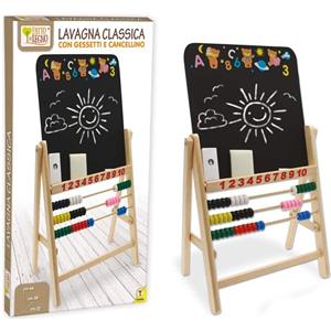 Teorema Lavagna in Legno con Pallottoliere e Gessi - Altezza 66 cm, Età 3