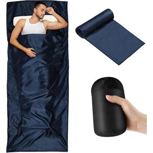 Aolso Sacco Lenzuolo da Viaggio Ultraleggero, 90 x 220cm, 210g, Leggero e Portatile, Lenzuolo per Sacco a Pelo per Adulti, Sacco a Pelo da Viaggio per Zaino in Spalla, Hotel, Campeggio, Escursionismo