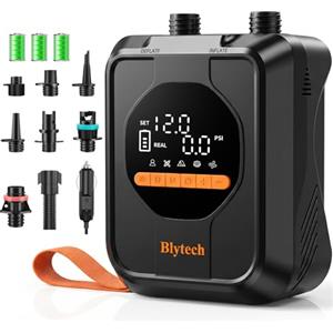 Blytech Pompa SUP a batteria da 13500 mAh, pompa SUP portatile elettrica 20 | Pompa ad aria elettrica per paddle, gonfiaggio e sgonfiaggio rapido, con 7 accessori per kayak, tenda, barca e piscina