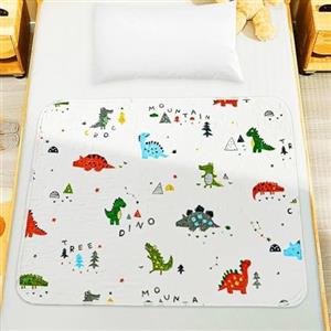 Aolso Bambino Fasciatoio Portatile, 70*90cm Impermeabile, Tappetino Cambio, Morbido (Dinosauro)