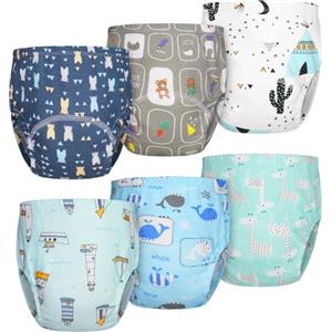 Aolso Mutandine di Apprendimento, 6PCS Pantaloni da Vasino, Apprendimento Rete Traspirante Mutande, Cotone Assorbente Vasino per Bambini Mutande, Taglia 100 da Ragazzo