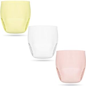 Aolso Mutandine di Apprendimento, 3PCS Pantaloni da Vasino, Apprendimento Rete Traspirante Mutande,Cotone Assorbente Vasino per Bambini Mutande, Rosa Giallo 100 Iarde
