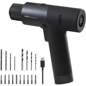 HOTO Trapano Avvitatore a batteria 12V, Avvitatore Elettrico,Trapano a percussione 3.0 Ah,Trapano a batteria 30 Nm, 30 livelli di coppia, 1400 giri/min, Batteria da 2000mAh, Ricarica USB-C