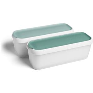 Springlane Kitchen SPRINGLANE set di 2 contenitori per gelato da 1 litro, contenitori per congelatore, senza BPA in qualità alimentare (Mint - Portion Container)