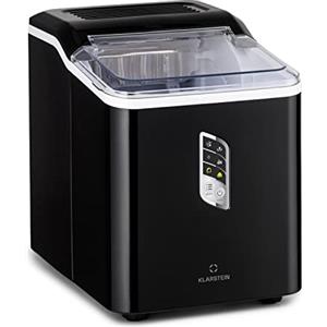 KLARSTEIN Macchina Ghiaccio, Macchina per il Ghiaccio da 1.5L, Macchina del Ghiaccio per Cucina, Eroga 12kg di Ghiaccio a Cubetti di Grandi e Piccole Dimensioni, Macchina Ghiaccio Casa Autopulente