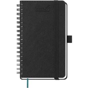 BEZEND Agenda 2026 2027 Settimanale Tascabile Spirale, A6 15,5 x 9 cm, 18 Mesi Diario Scuola Piccola da Lug.26 a Dic.27, Portapenne, Copertina Morbida in Pelle PU - Nero