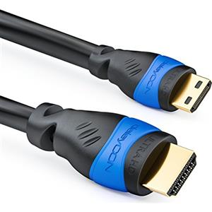 deleyCON 1,5m Mini HDMI Cavo HDMI 2.0/1.4a Compatibile ARC 3D 4K Ultra HD 1080p 2160p ad alta Velocità con Ethernet (Ultimo Standard) - Nero