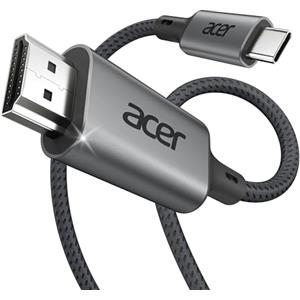 Acer Cavo USB C a HDMI 4K@60Hz, cavo Thunderbolt 4 3 Type C HDMI 2.0 compatibile con iPhone 16 Plus Pro Max 15 MacBook Pro Air Surface Pro 10 iPad Pro Air Galaxy S26 Ultra 3M
