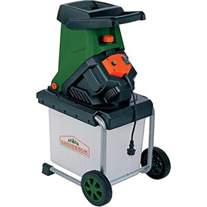 Gardebruk® Trituratore da Giardino 3100 W max. 40 mm di Spessore Rami Elettrico 50 L Robusta Cesta di Raccolta Trituratore di Rami in Acciaio