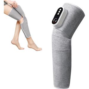 GHONLZIN Massaggiatore per Gambe Senza Fili, Massaggiatore Elettrico per Gambes con 3 Modalità e Intensità e Riscaldamento per Ginocchia, Massaggiatores per Gambe Pressoterapia per Dolore e Circolazione