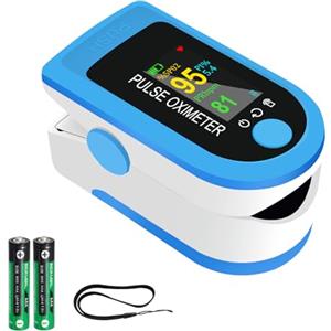 Yeecka Saturimetro da Dito Misura la Saturazione di Ossigeno Nel Sangue (SpO₂), la Frequenza Cardiaca (polso) e l'indice di Perfusione (PI), Pulsossimetro da Dito con Schermo a Colori,Spegnimento Automatico