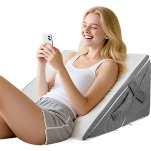 VeftBltrem Cuscino Antireflusso Adulti 3 Pezzi, Cuscino a Cuneo per Letto Regolabile | Cuscino Ortopedico Ergonomico in Memory Foam per Reflusso Gastroesofageo, Apnea Notturna