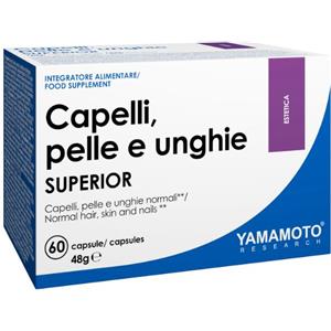 Yamamoto Research Capelli, Pelle e Unghie Superior - Integratore con Collagene e Vitamine per Capelli, Pelle e Unghie Sani - 60 Capsule