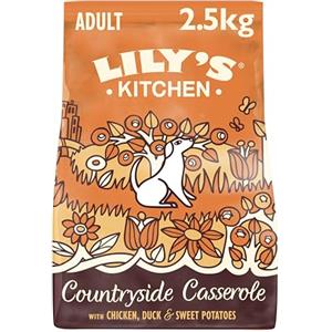 Lily's Kitchen Con ingredienti naturali Cibo secco per cani adulti Ricetta senza cereali con pollo e anatra Sacco da 2.5kg