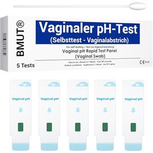 BMUT 5x autotest del pH vaginale per la casa - Test del PH Pap test vaginale - Effetto rapido - Cura della gravidanza - Controllo della sfera vaginale - Vaginosi batterica - Infezioni batteriche