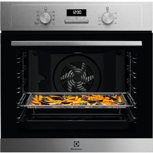 Electrolux Forno Multifunzione da Incasso EOM3H04X, Serie 300, 68L, Classe A, Ventilato, Grill, Pulizia a Vapore, Timer, Teglia XL, Acciaio Inox