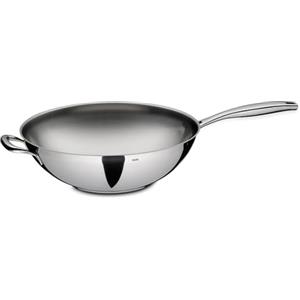 kela Wok in acciaio inox32 cm FLAVORIA 5 l Padella wok a induzione, padella wok in acciaio inox non rivestita, padella in acciaio inox con bordo alto