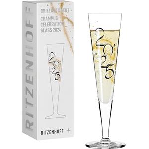RITZENHOFF 1079015 - Bicchiere da champagne 200 ml, serie Brillantnacht - Celebration Glass 2025 con vero oro - Made in Germany
