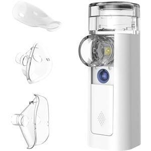 OMRON Mini Air 360+ Aerosol Mesh, Macchina aerosol adulti per alleviare tosse e raffreddore, Nebulizzatore silenzioso portatile per adulti e bambini con due maschere e boccaglio inclusi