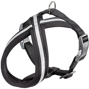 Ferplast Pettorina Cane DAYTONA CROSS, Pettorina Cane Taglia Piccola in Nylon, Imbottita, Riflettente e Regolabile. Con Fibbia Magnetica. Nera