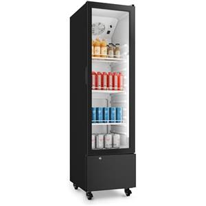 KLARSTEIN GrandCooler Frigorifero commerciale per bevande 180 L - Frigorifero per bevande con luce LED (bianco/blu), temperatura regolabile 0-10 °C, 3 ripiani