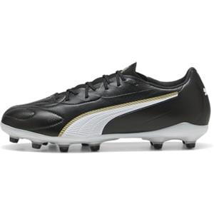 PUMA King 20 Match FG/AG, Scarpe da Calcio Unisex Adulto, Nero Bianco Oro, 41 EU, Puma Puma Nero Bianco Puma Oro, 41 EU