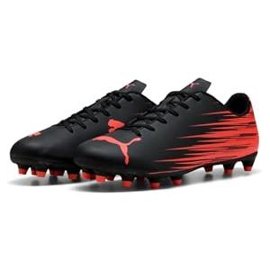 Puma ATTACANTO II FG/AG - Scarpa da Calcio da Uomo, Colore: Nero/Rosso Acceso, Taglia 42, Puma Nero Rosso Brillante, 44.5 EU
