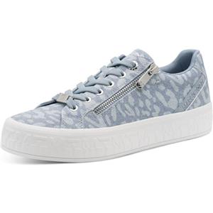 MARCO TOZZI Sneaker da Donna Allacciatura e Cerniera Essenziale, Blu (LT.Blue Comb), 39 EU