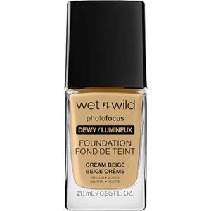 Wet n Wild Photo Focus Dewy Foundation, Fondotinta Liquido Idratante per Pelle Normale/Secca a Coprenza Modulabile dal Finish Luminoso, Cream Beige