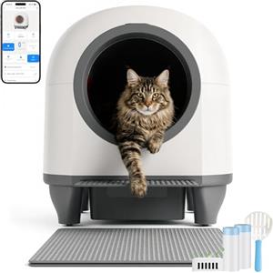 JUMMICO lettiera gatto autopulente，90L lettiera autopulente per gatti xxl