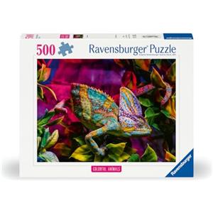 Ravensburger Puzzle 500 Pezzi Camaleonte - Puzzle Adulti +14 anni, 49 x 36 cm, Puzzle per Adulti, Collezione Animali Colorati, Idee Regalo