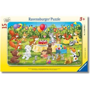 Ravensburger - Puzzle Bambini 3 Anni, Festa di Compleanno - Puzzle 3 Anni 15 Pezzi, Include Puzzle Incorniciati, Giochi Educativi, Idee Regalo