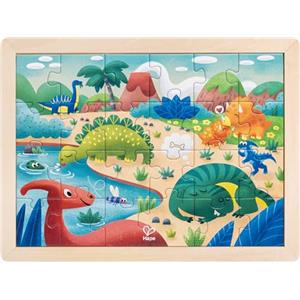 Hape Puzzle di dinosauri - Set di Puzzle Tematici per Bambini, Gioco di Logica e Sviluppo delle Abilità Motorie