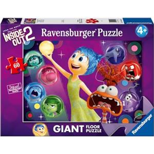 Ravensburger - Puzzle 4 Anni, Giant Floor Puzzle 60 Pezzi, Inside Out 2 - Puzzle Bambini 4 Anni, Collezione Disney, Giochi Educativi e Divertenti, Idee Regalo