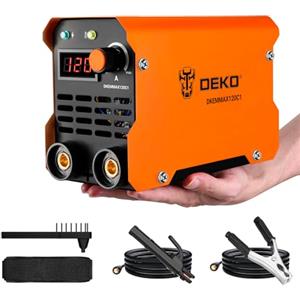 DEKO Saldatrice Inverter Elettrodo 220V 120A：MMA ARC Welder per la riparazione a casa, mini saldatrice a filo, saldatura dei metalli, fai da te, saldatrice portatile con tracolla regolabile