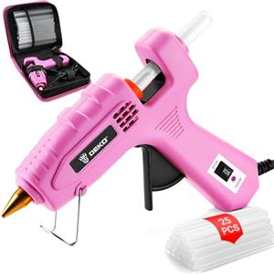 DEKO Pistola Colla a Caldo: 60/100 W Doppio Temperatura Pistola in Silicone con Una Blossa, Pistola Colla Calda con 25 Colla Stick, per Fai da Te, Arte, Scuola, Imballaggi, Riparazioni.