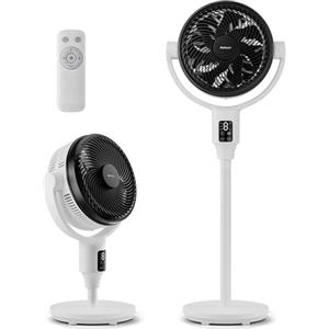 Pro Breeze AirFlo Ventilatore Ultra Silenzioso- 9 Velocità, Da Ventilatore a Piantana(111 cm) a Ventilatore da Tavolo(60 cm), Oscillazione Vortex 95°/135°, Basso Consumo, Casa e Ufficio, Telecomando